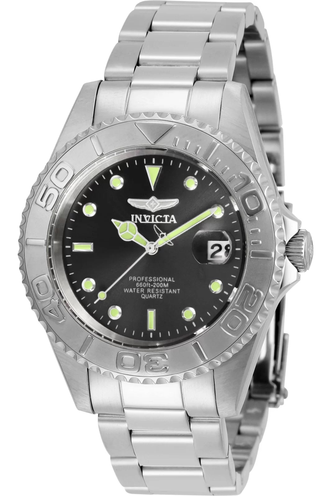 Invicta Pro Diver 29937 - Náramkové Hondiky - Quarz - Nerezová oceľ s čiernym ciferníkom - 38mm