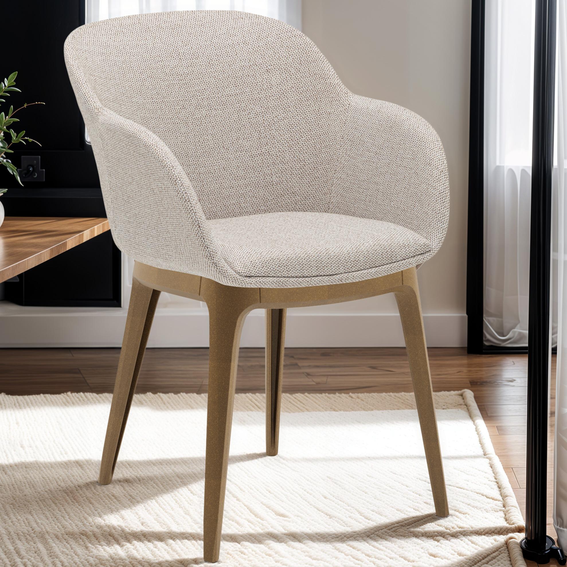 2er-Set EMILIA | Bistro Stuhl | Stoff | Taupe | Restaurant