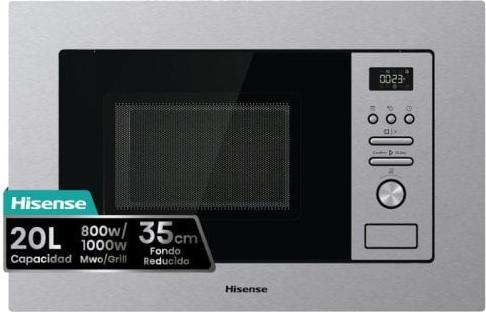 Mikrowelle Hisense BIM320G41X 20 Liter 1000W Grill Integriert 15 Selbstreinigungsprogramme