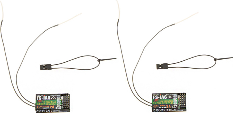 KKmoon GoolRC 2pcs 2.4G Flysky FS iA6 6 Kanal Fernsteuerungsempf?nger mit Doppel Antenne Kompatibel Flysky i4 i6 i10 GT2E GT2F gt2g Empf?nger