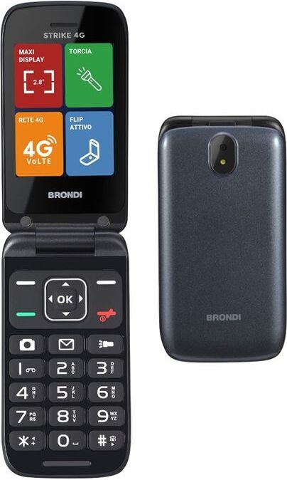 Brondi Strike 4G (Tmavosivá) - Mobilný Telefón V Tvare Mušle