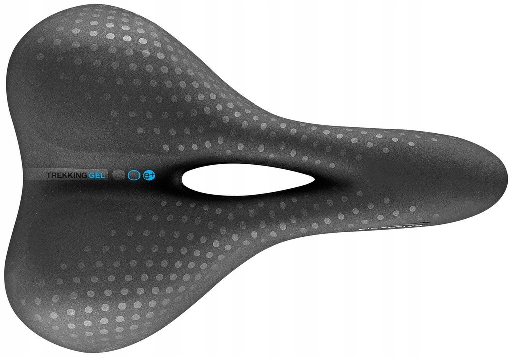 Fahrradsattel San Marco Trekking Gel Open Large 30-60° Schwarz mit Gelfüllung