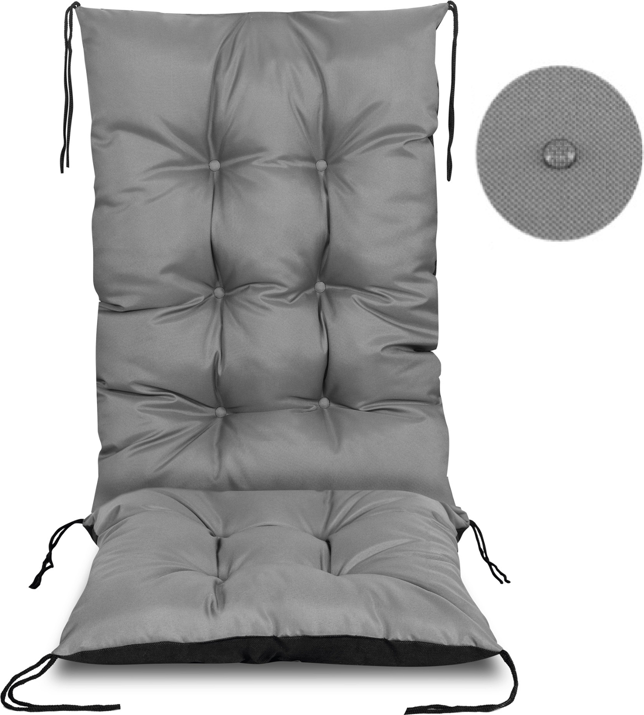 aio Gartenmöbel Auflage KingGarden Kissen für Gartenstuhl PVC-Codura Sitzauflage 50x50x80 cm, Grau PODKRZE50/50/80C-SZ