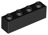 LEGO® 1x4 kocky Vysoké kocky Čierna - 3010 NEW! Množstvo 25x