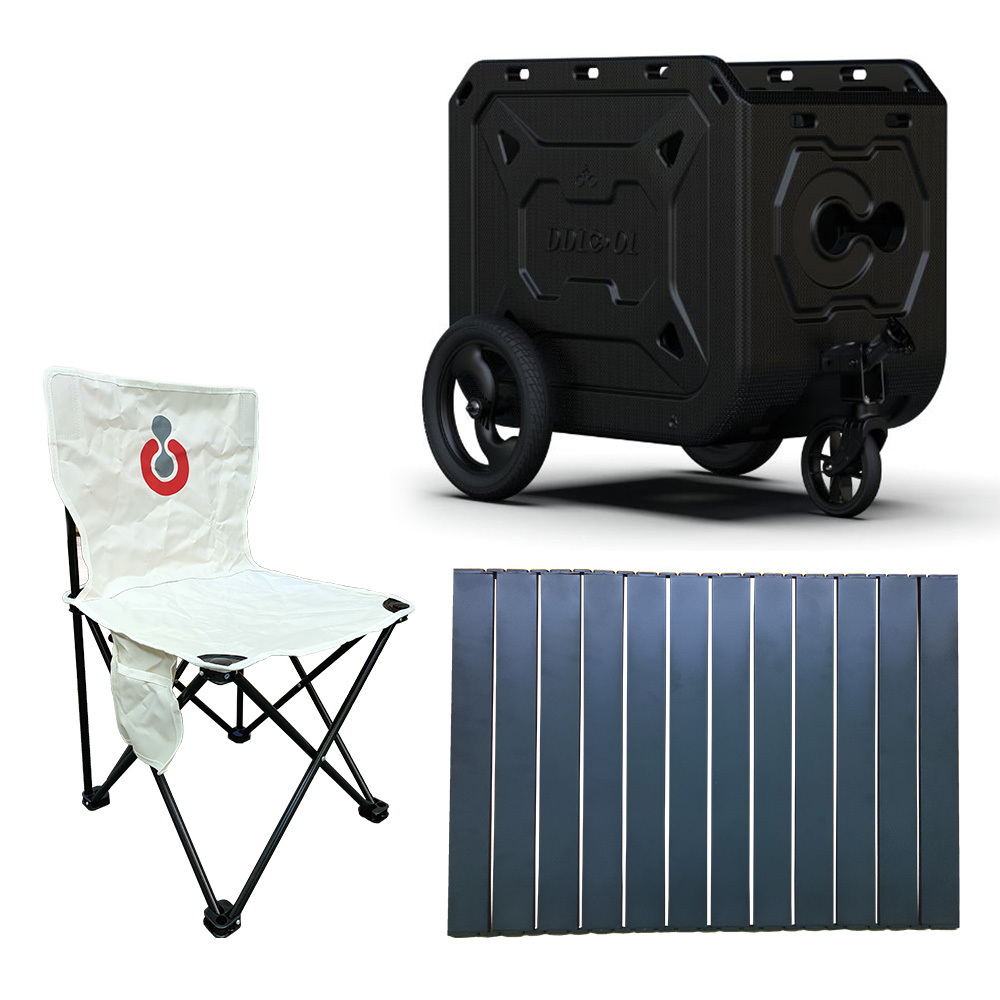 DDLCOL Fahrradwagen-Anhaenger, Haustiertransporter mit Raedern, bietet Platz fuer Kinder, zusammenklappbare Fahrraeder, grosse Hunde fuer Camping und Radfahren