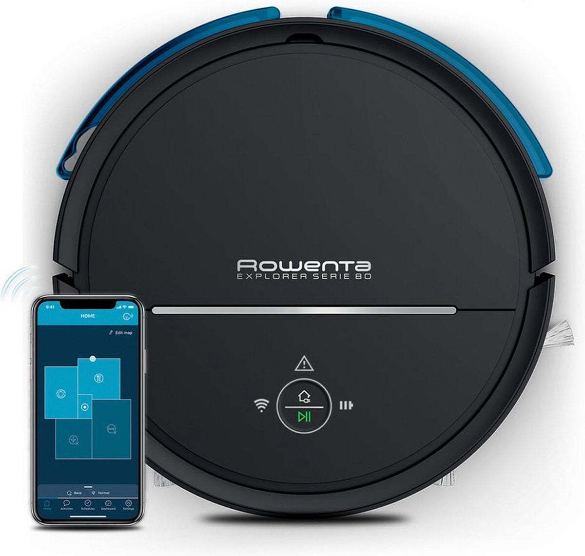 Rowenta RR7755WH Explorer 80 Animal Connect, Saug-/Wischroboter