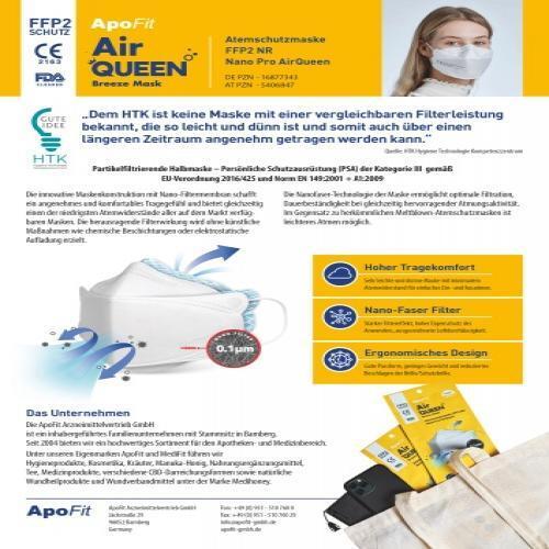 Ffp2 Nano Pro respirátor Airqueen NR 1 ks