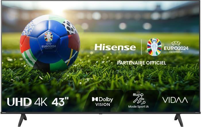 LED-Fernseher HISENSE 43A6N 43'' (108 cm) 4K UHD 3840 x 2160 60 Hz HDR 10+ Smart TV 3 x HDMI HIS1718242078103