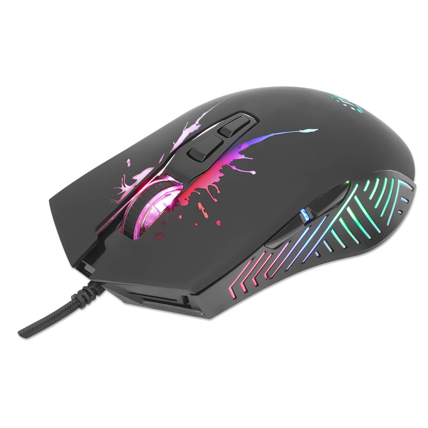 STEALTH Gaming-Maus, 7 Tasten, RGB-LED, 800–7200 DPI – Pastellrosa, Für PC & Konsole