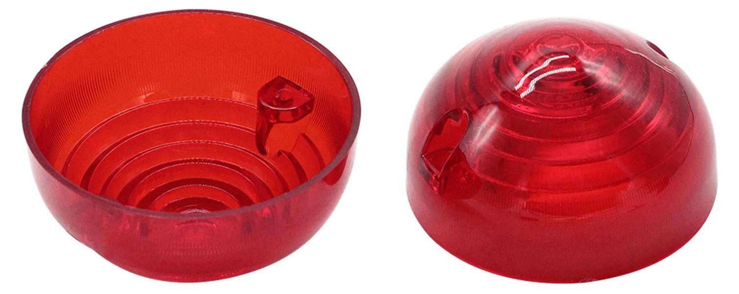 Gistuch 2PCS -Objektivabdeckung Seitenlichtlinsen Schwemmbremse Austausch für Land Rover Defender 90 110, rot