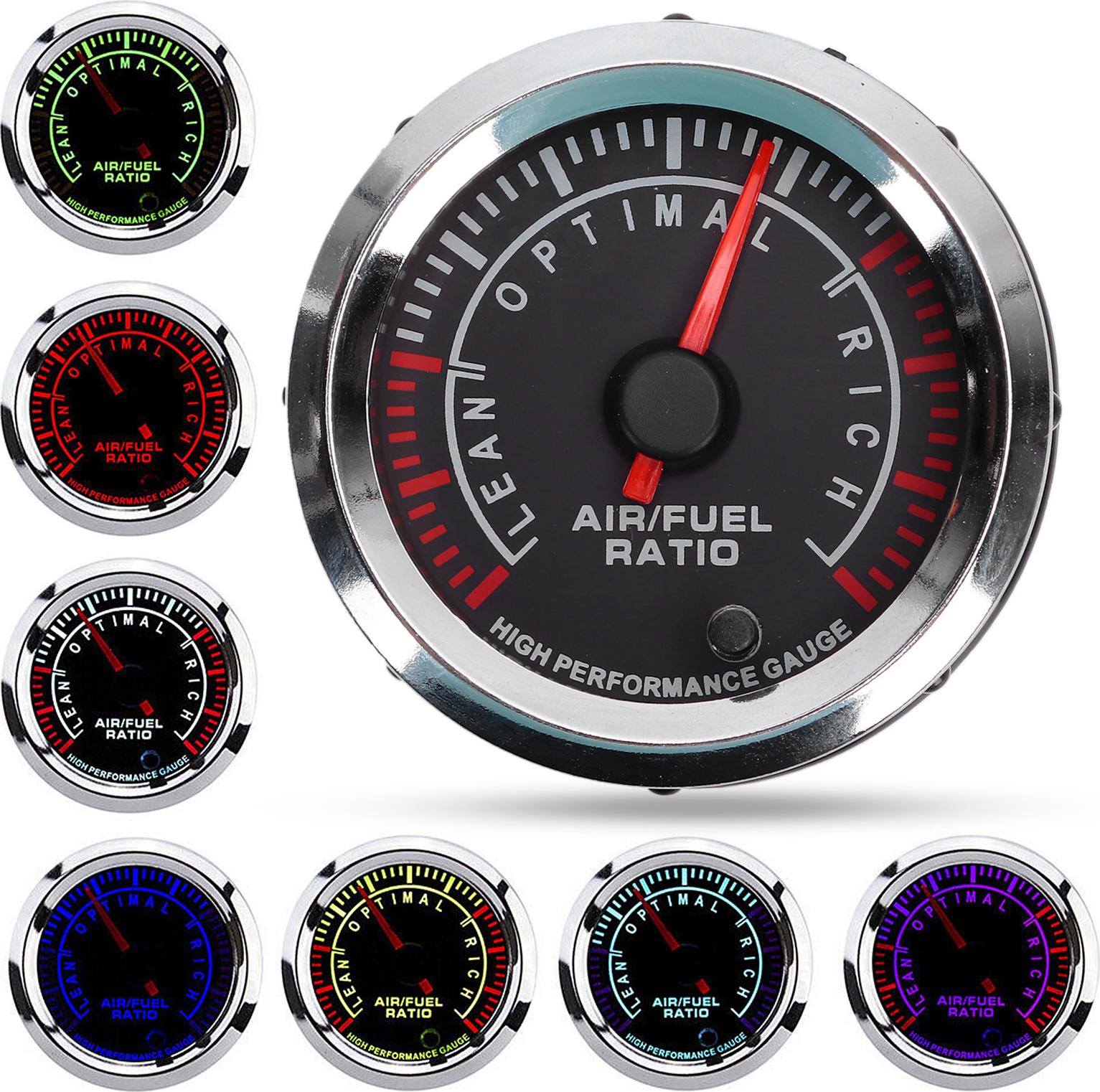 Gistuch 2in 12 -V -Luftkraftstoffverhältnis 7 Farben LED LED FROGRAFTER AFR METER UNIVERSAL für Auto