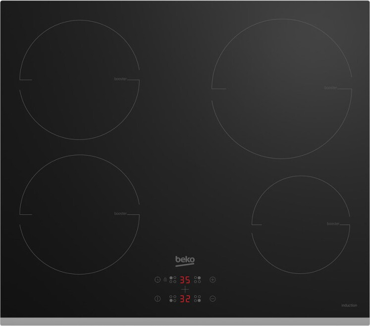 Beko HII64401MTX Varná doska čierna Vstavaná indukčná varná doska so 4 zónami/zónami