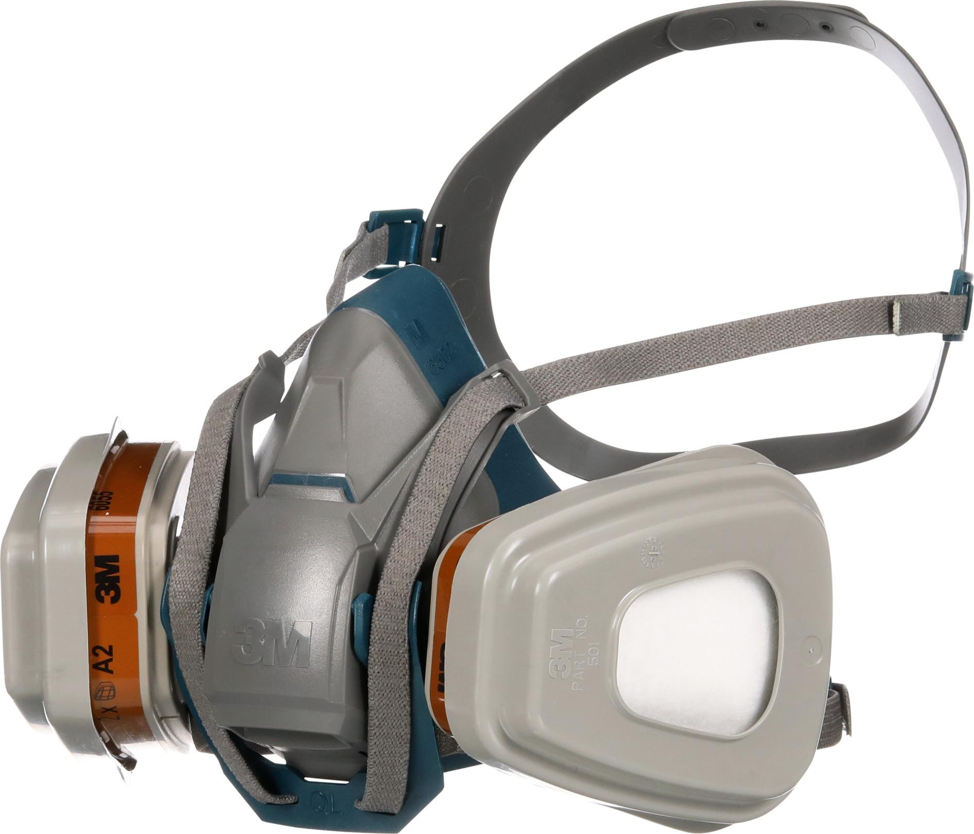 3M Quick Latch Atemschutzmaske 6502QLKIT-1, A2P3, für Lackierarbeiten und Pestizide, mit Cool Flow Ventil, Wiederverwendbar