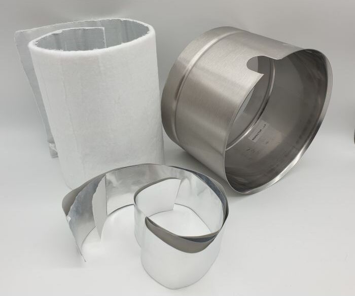 CB-tec Isoliermuffen-Set für Einzelklappensystem Doppelklappensystem Edelstahl Ø172 mm