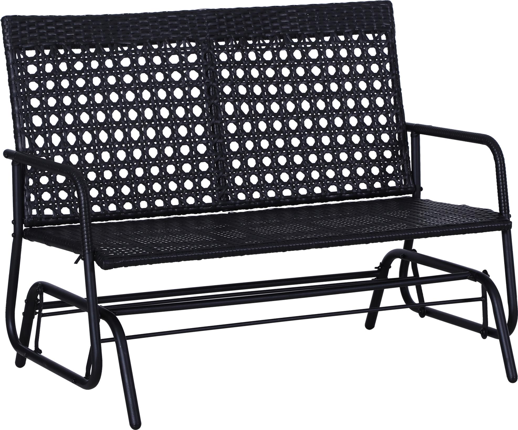 Schaukelbank Gartenschaukel Gartenbank Sitzbank Schaukel 2-Sitzer Polyrattan