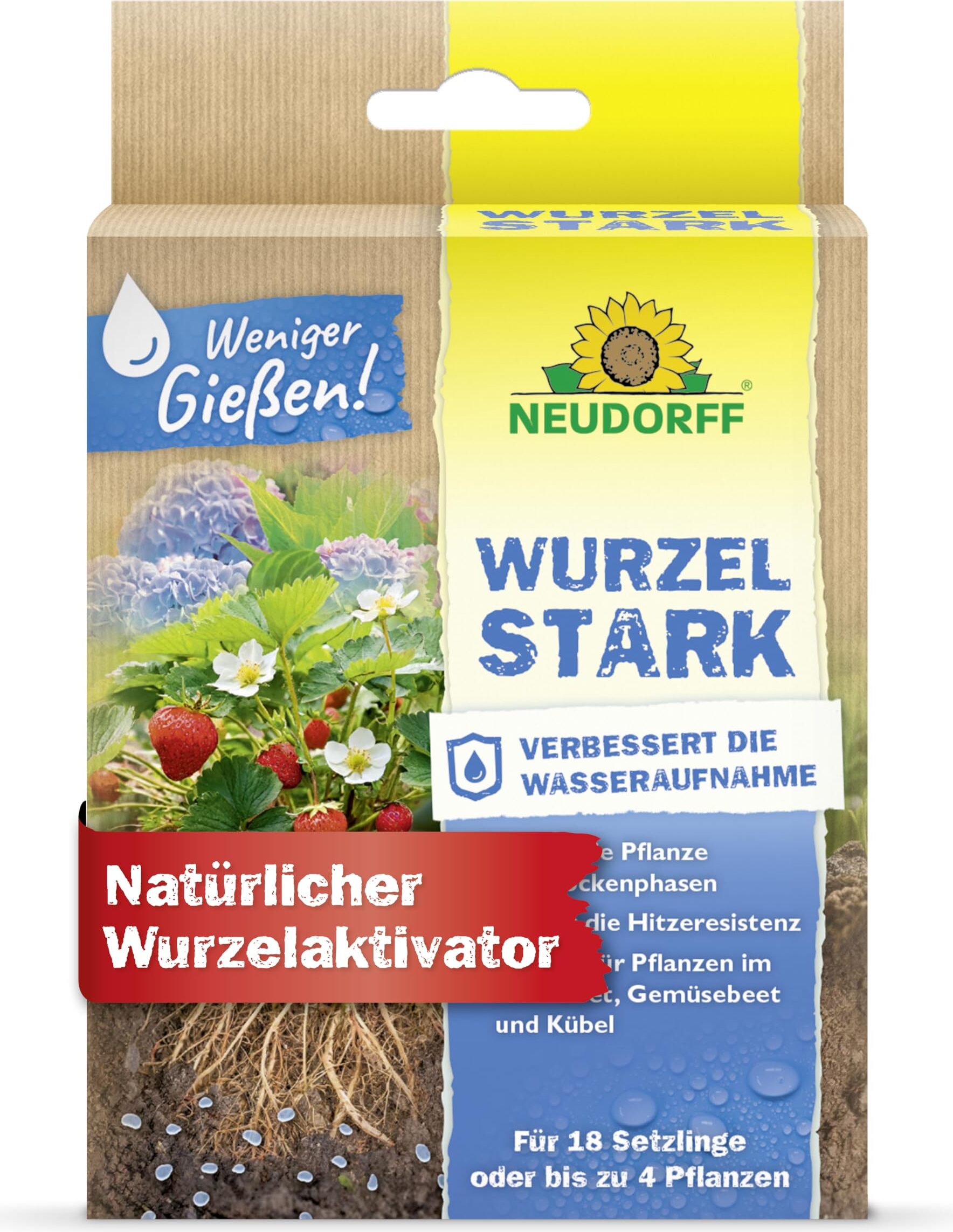 Neudorff Wurzelstark – Natürlicher Mykorrhiza Wurzelaktivator 36 g für Wurzelwachstum