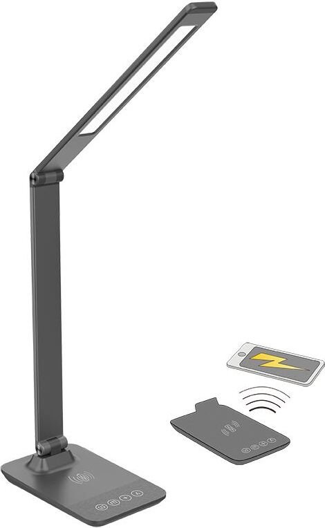 Solight LED dimmbare Lampe mit drahtloser Aufladung, Farbwechsel, grau WO55-G