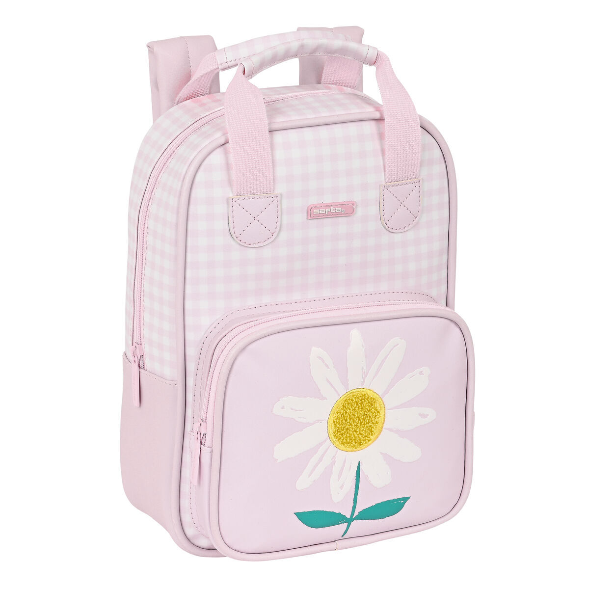 SAFTA, S.A. Schulrucksack Safta Flor Rosa Weiß (20 x 28 x 8 cm)
