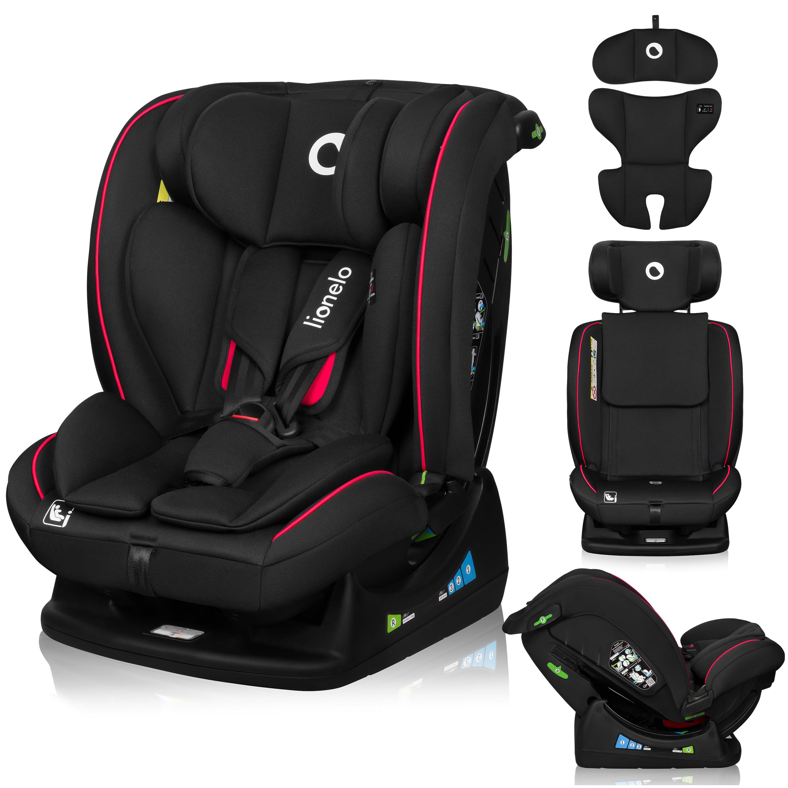 Detská autosedačka Lionelo Aart i-Size od narodenia do 12 rokov, 40-150 cm, široký rozsah nastavenia Dodatočná bočná ochrana R129/03 - čierna