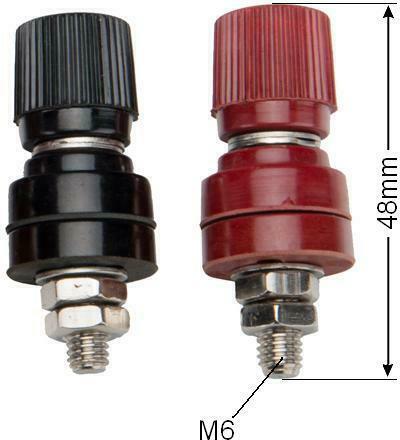 Tivendis Hochlast Polklemme Polklemmen Schraubklemmen Lautsprecher Klemmen Prüfklemme M6 Rot