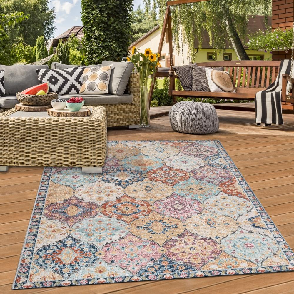 Teppich-Traum In- & Outdoor Orientteppich mit Ornamenten mehrfarbig Größe - 120 x 170 cm 20092/0110_4