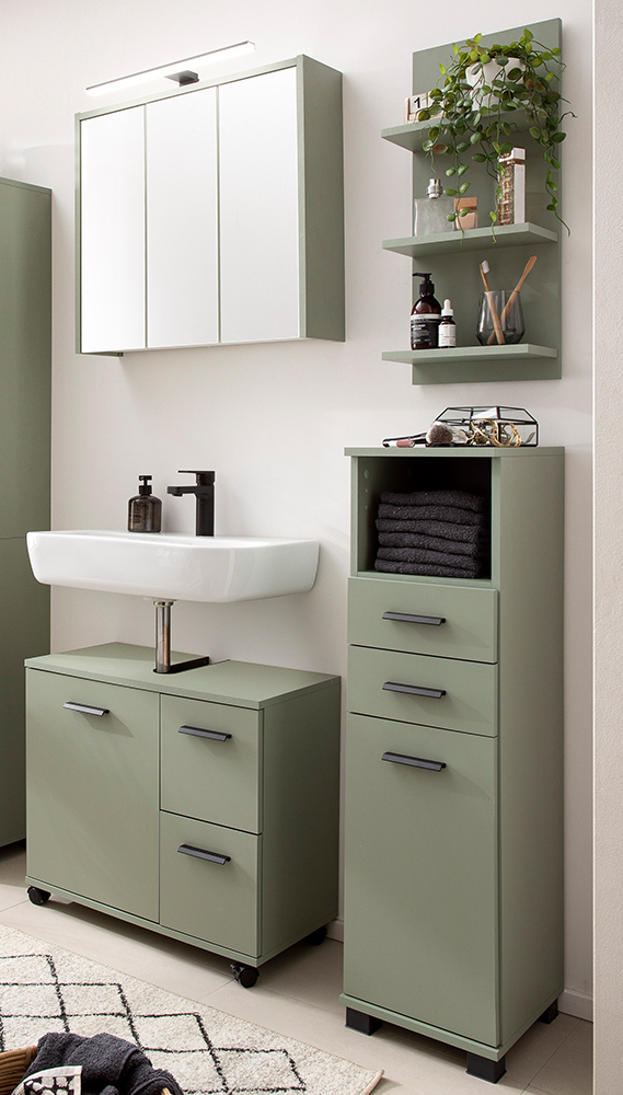 Lomadox Badmöbel Set 4-teilig in Pistazie PROVIDENCE-80 LA80-PROVIDENCE-80-SET2