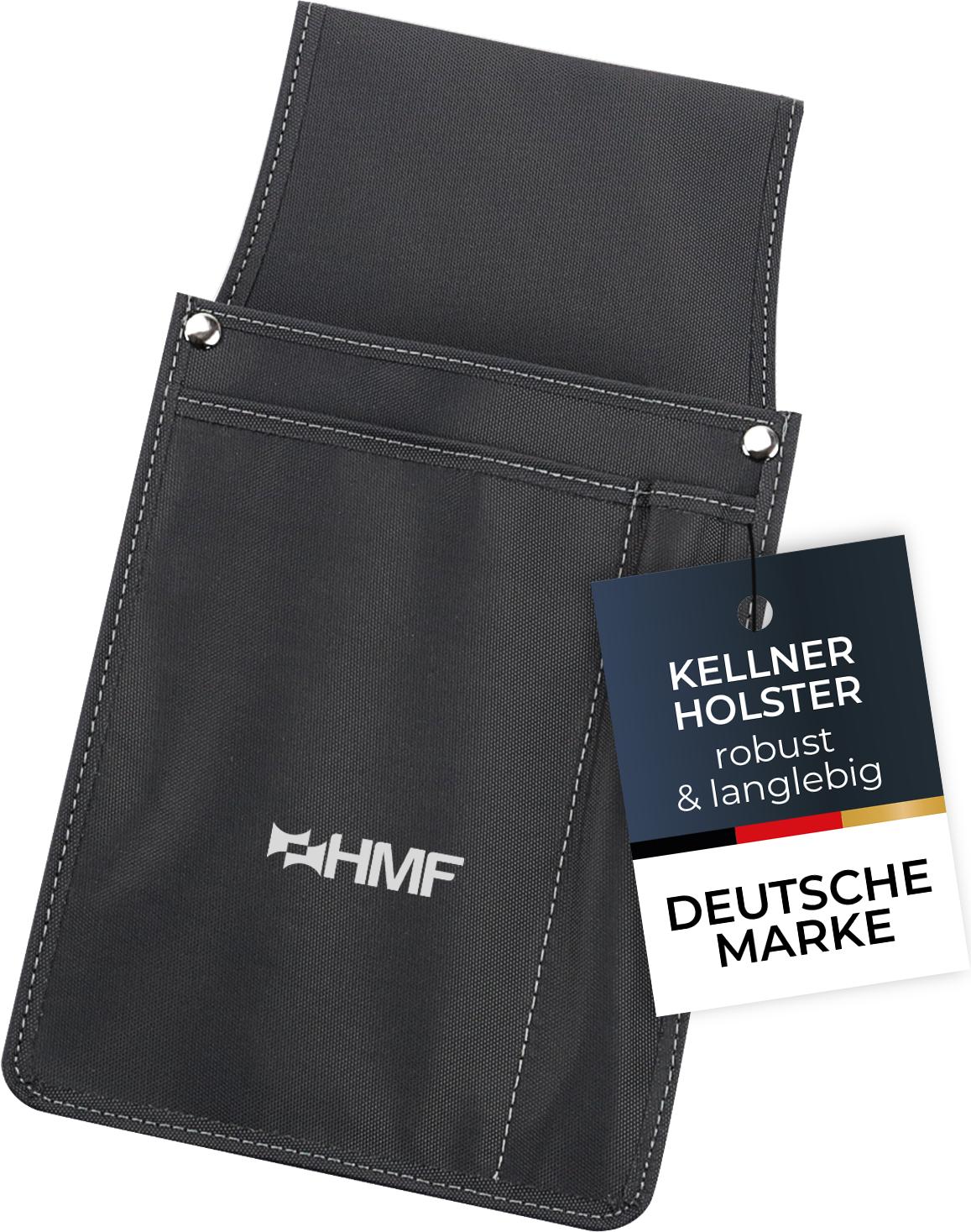 Holster für Kellner Geldbörse | HMF Kellnertasche | 14 x 26 x 5,5 cm | Schwarz 48841-11