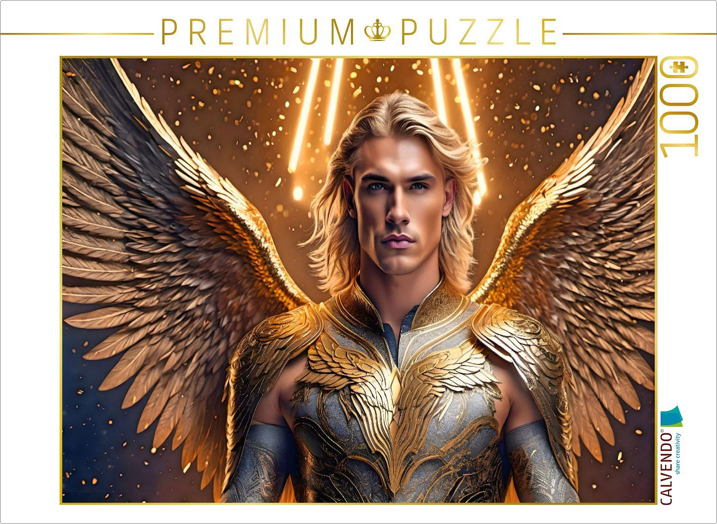 CALVENDO Puzzle Engel Raguel - Kämpfer gegen das Böse | 1000 Teile Lege-Größe 64x48cm Foto-Puzzle für glückliche Stunden