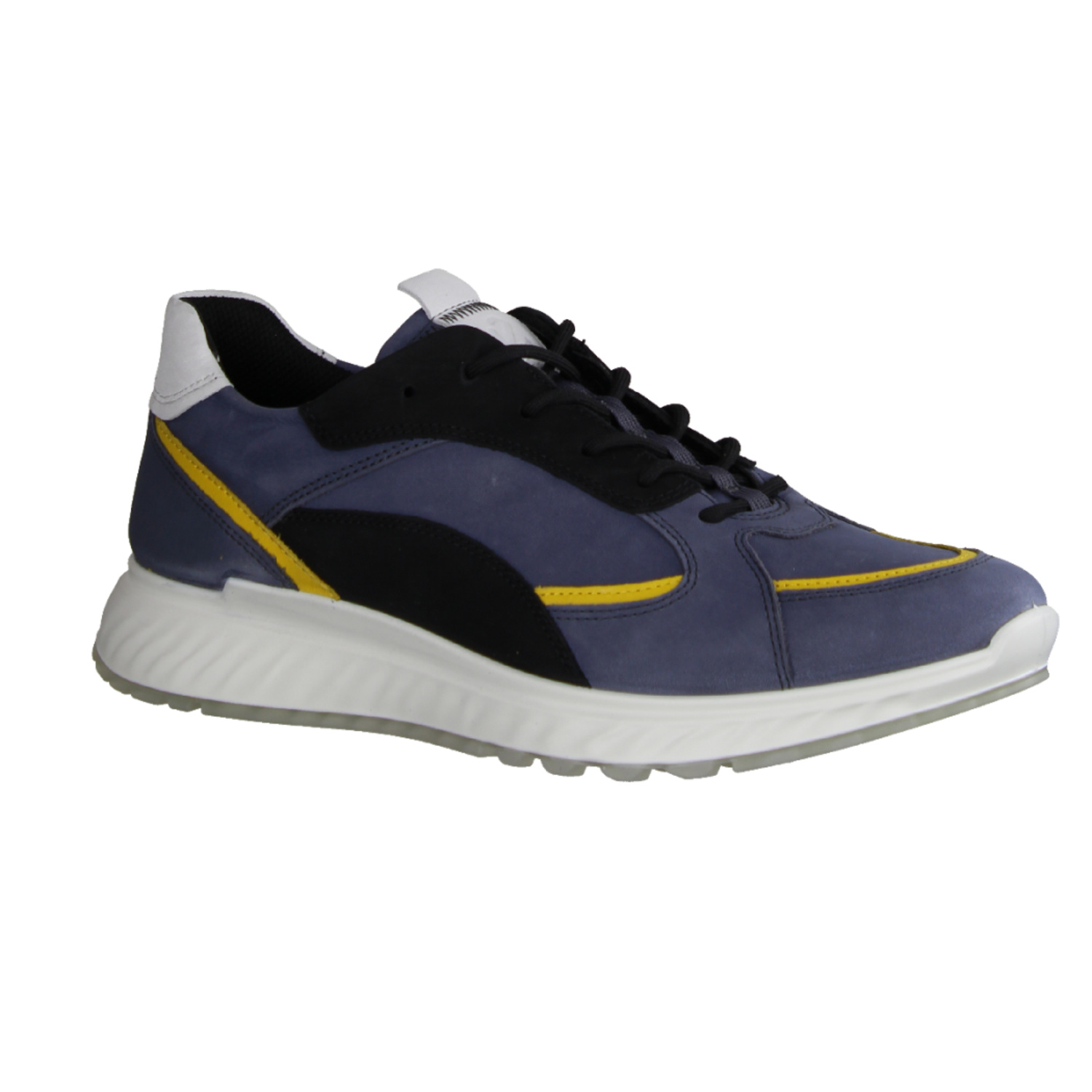 Ecco St. 1 M 8362345190 Pánske tenisky, modro-šedé, fitness topánky, kožené, NOVINKA - pánske tenisky / šnurovacie topánky, modré, kožené