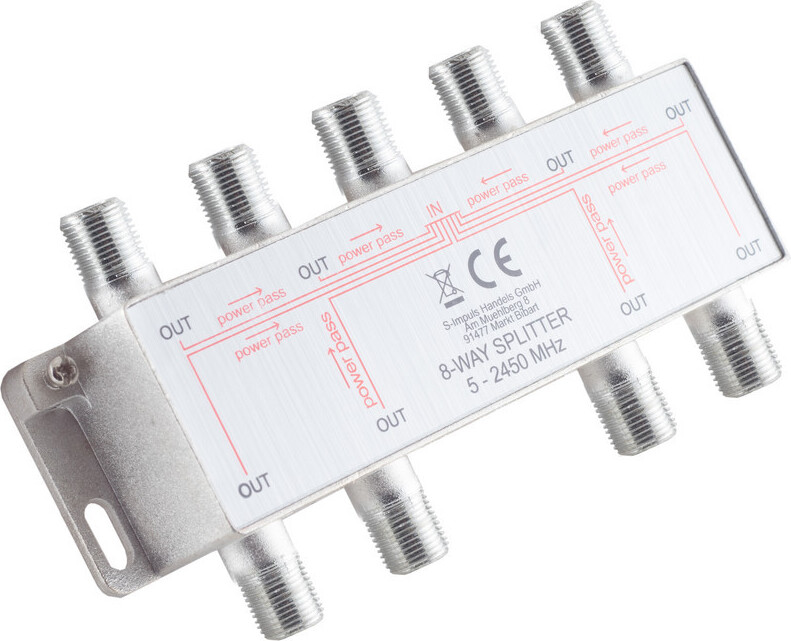 Kabelbude.eu F-Serie; Stammverteiler; 8-fach; 5-2400 MHz DC KB85575-A02