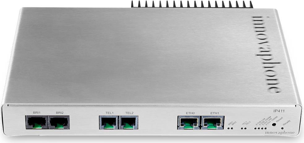 Innovaphone IP411, Šedá, 1U, G.711, G.722, G.723.1, G.729A, 6 kanály/kanálov, 400 MHz, 1024 MB