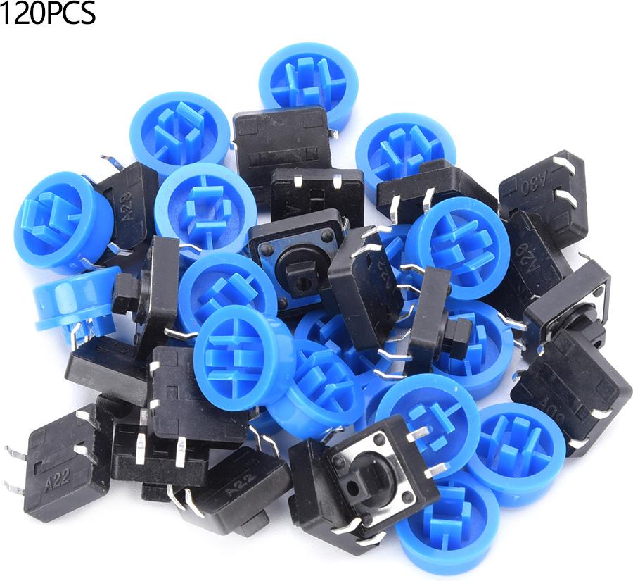 TWO TREES 60 Paar 4-polige blaue taktile Mikro-Taster
