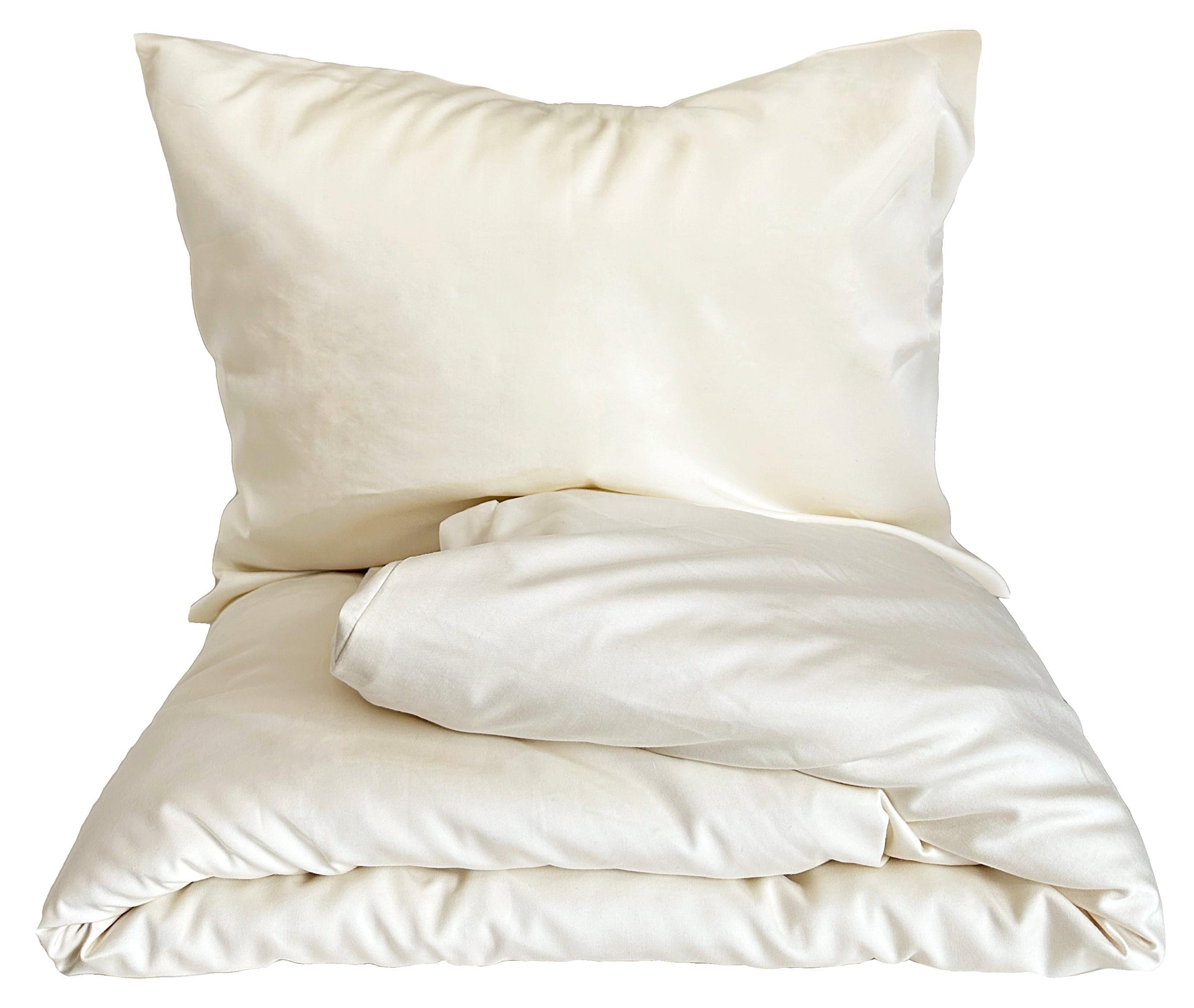 HEDDA Bettwäsche aus Lyocell™ Lyocell Iballa in Creme – Set 140 x 200 cm, 70 x 90 cm