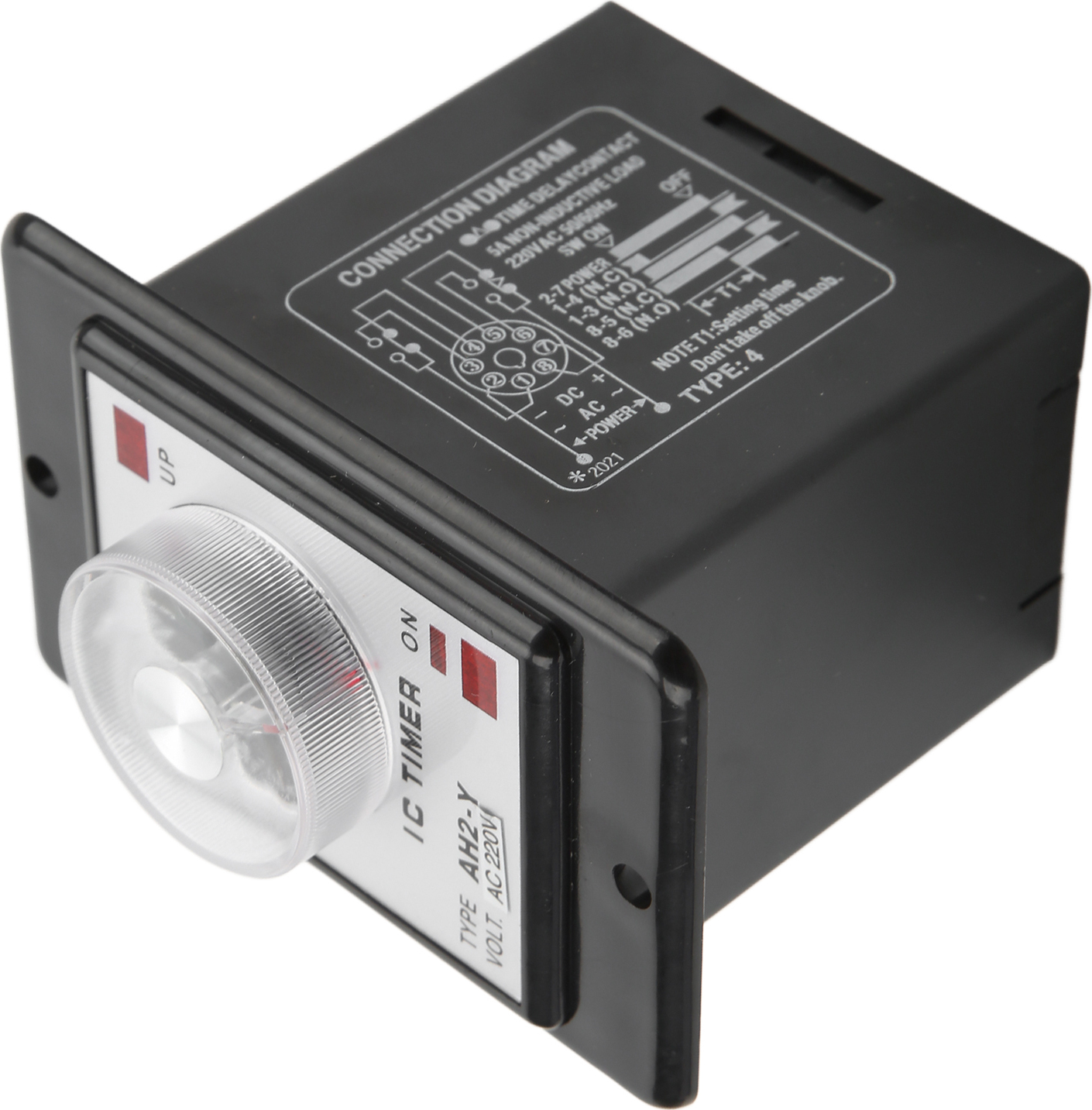 Cocosity Einschaltverzögerungstimer,Mini-Pointer-Timer,Indoor-Pointer-Timer,8-Fuß-Einschaltverzögerungstimer,Pointer-Timer,Verzögerungstimer AH2-Y 6S