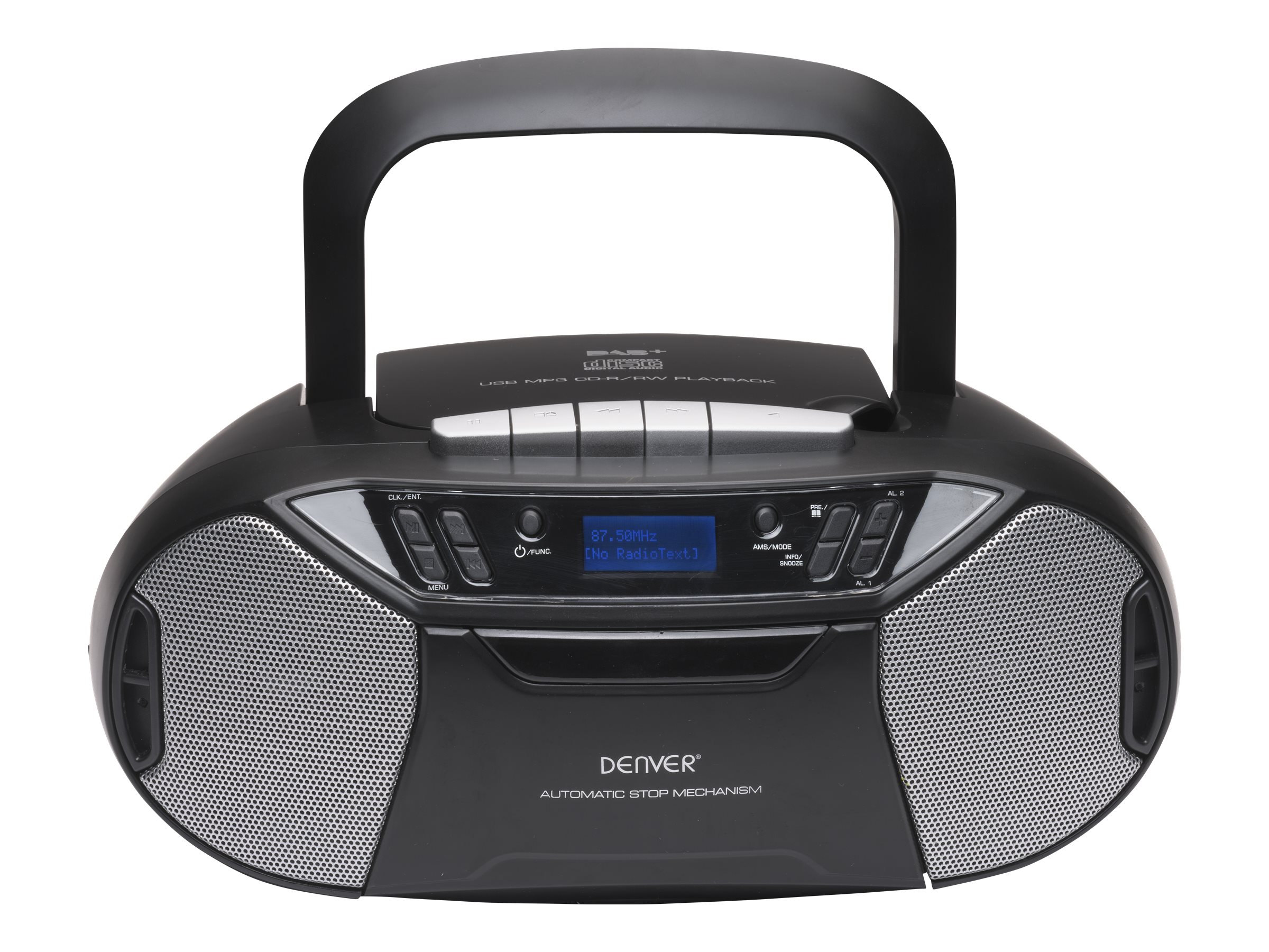 Denver Electronics Denver Boombox mit CD-Player DAB+ UKW Radio Kassettendeck USB MP3 AUX Denver TDC-250