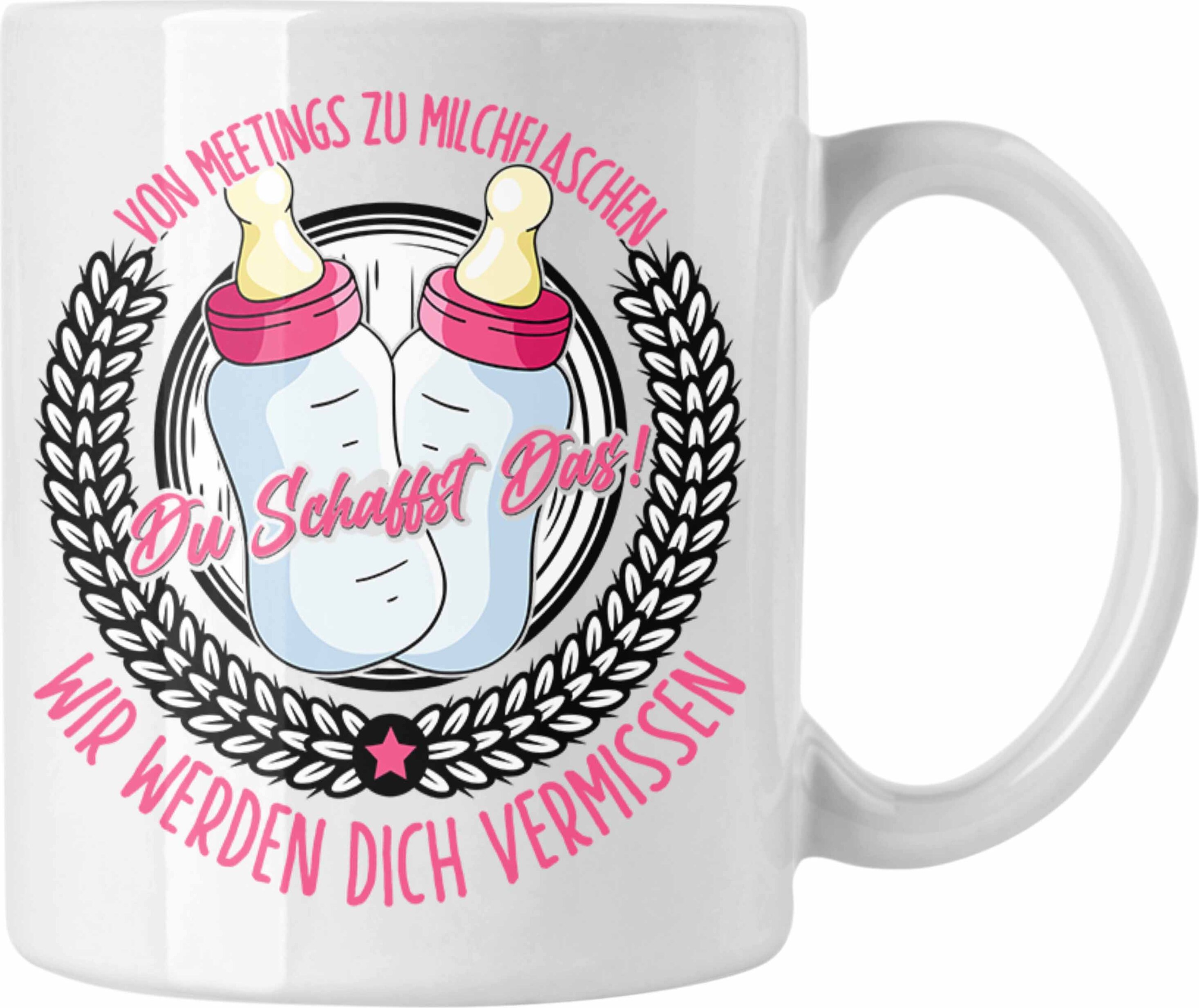 Mutterschutz Geschenk-Tasse – Witziger Spruch Für Kollegin, Blau, Spülmaschinenfest