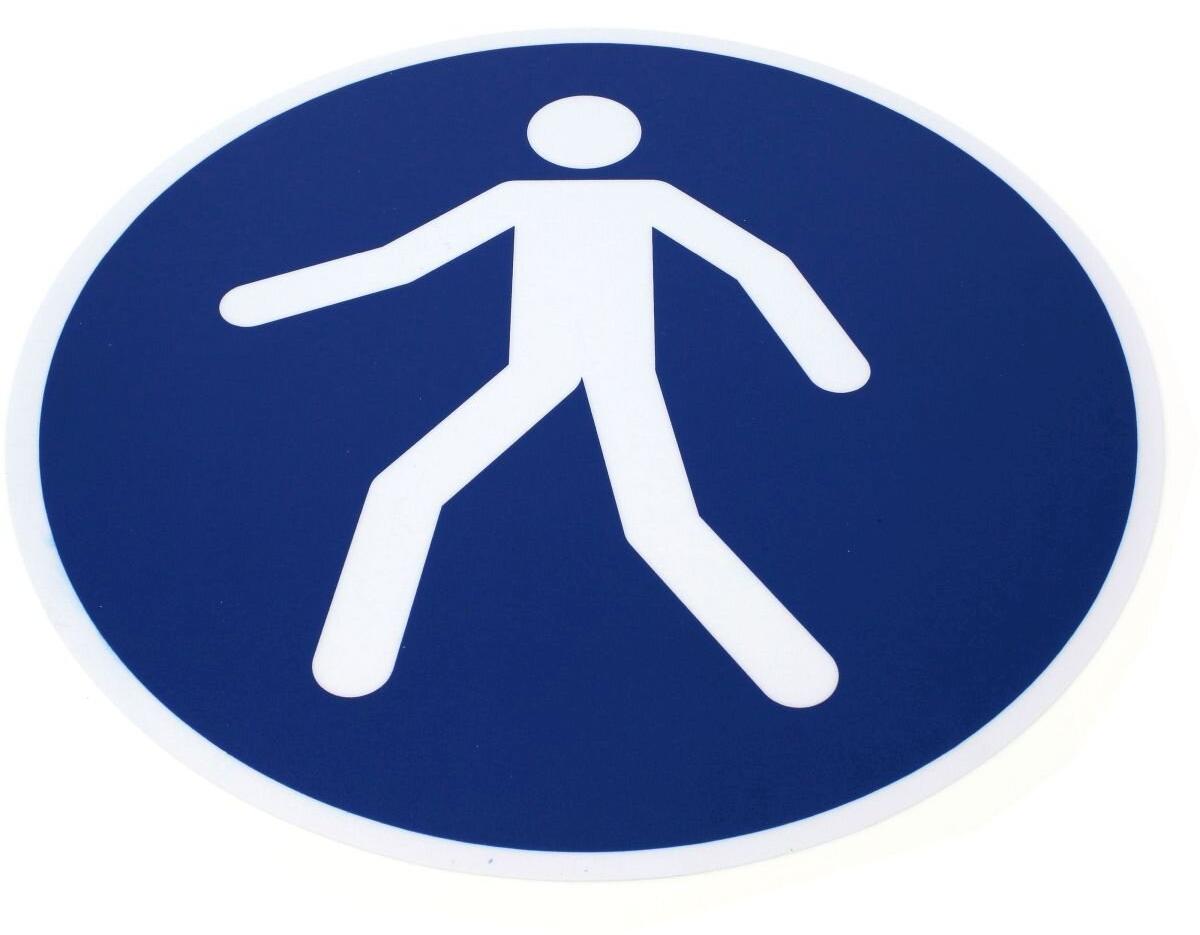 Tarifold Sicherheitspiktogramm Fußgängerweg benutzen selbstklebend 430x375mm 197651