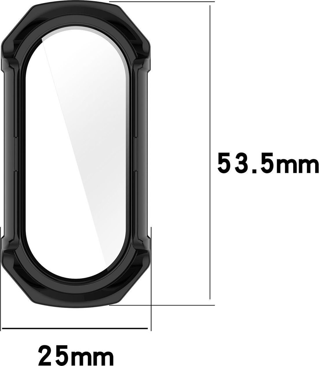 Pre Xiaomi Smart Band 9 Plastový ochranný kryt PC + tvrdené sklo Green