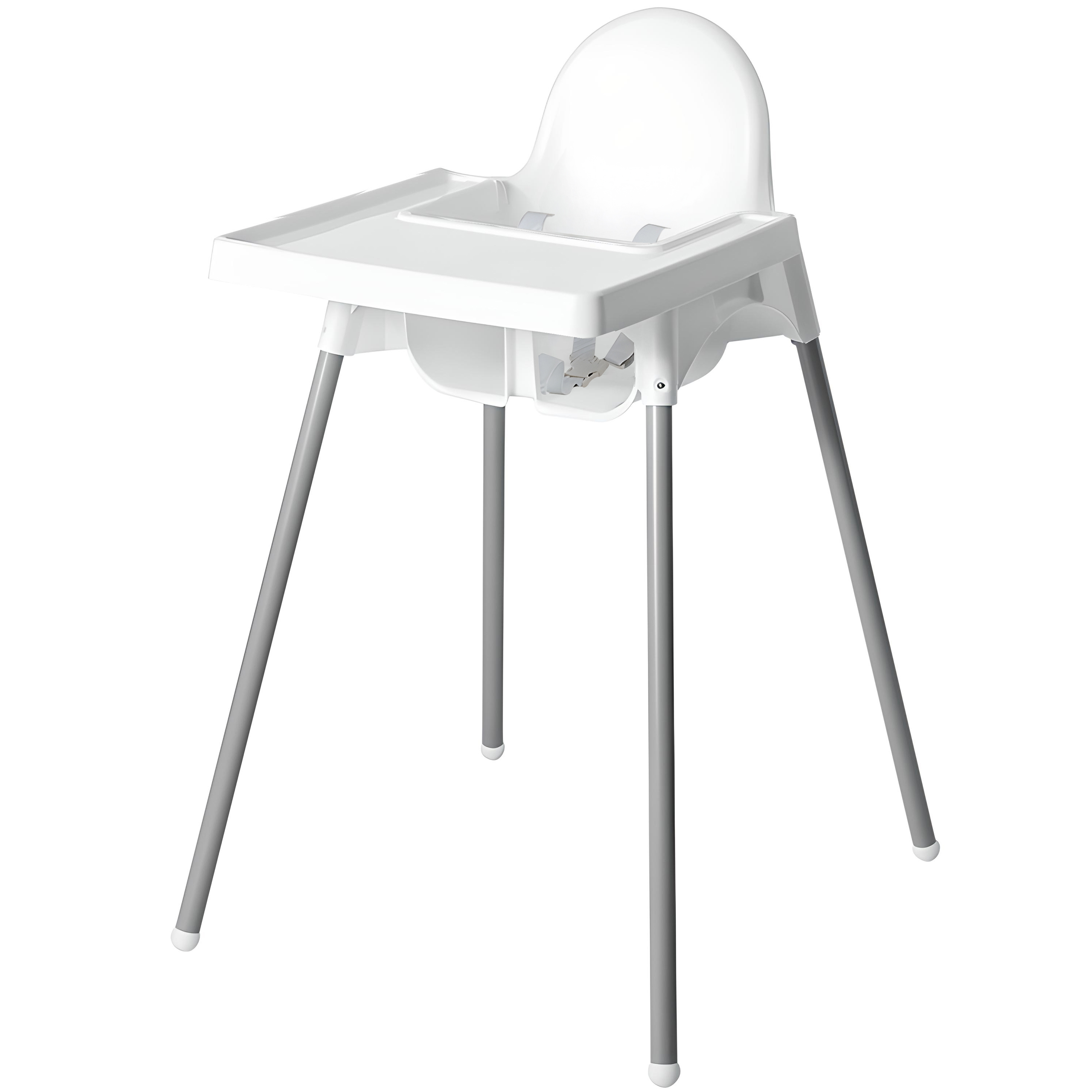 Hochstuhl Kinderhochstuhl Babystuhl Tablett Fütterungssessel Kleinkind Tisch Sitz Stuhl Kombihochstuhl Säuglingsernährung Klappbar Weiß 90cm Retoo D041