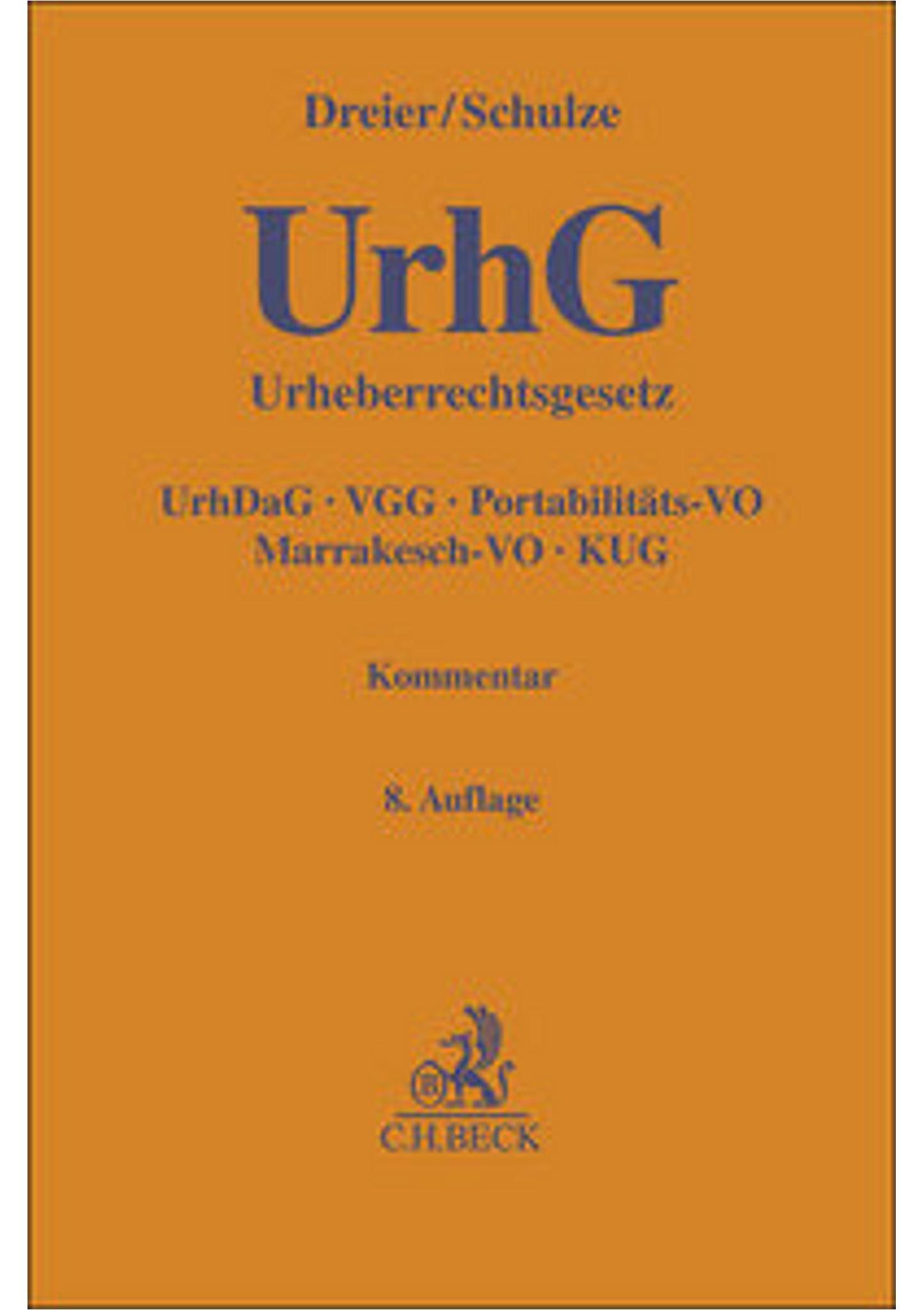 C. H. Beck Urheberrechtsgesetz. UrhG 28816339_9783406793028
