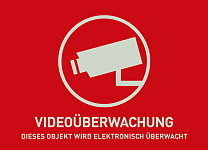 ABUS Warnaufkleber Video -D- 148x105mm AU1320