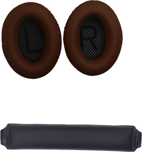 INF Náhradné náušníky a hlavový most pre slúchadlá Bose QC15 QC25 QC35 Káva + čierna