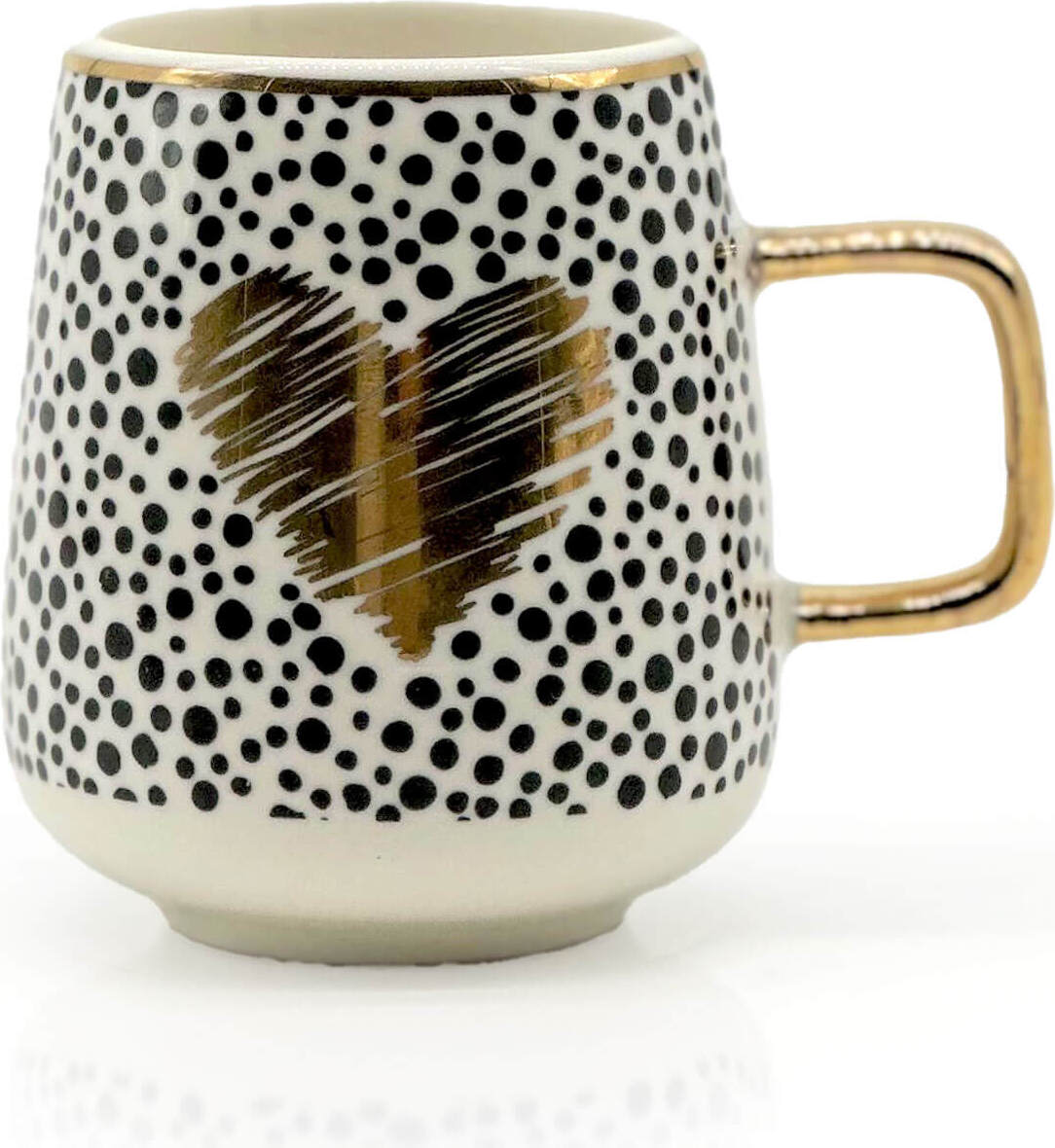 MEA - Living Espressotasse gold "Herz gestrichelt"