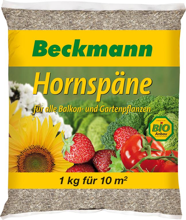 Beckmann Hornspäne Stickstoffdünger für Obst Gemüse und Balkonpflanzen 10.510