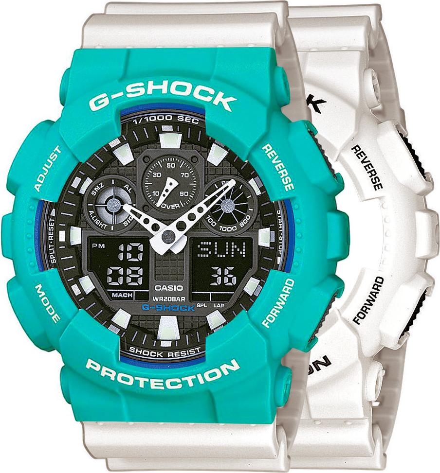 Hodinky Casio G-Shock SET GA-100B-7AER + BEZEL 10410475 + PÁS 10395227 20BAR