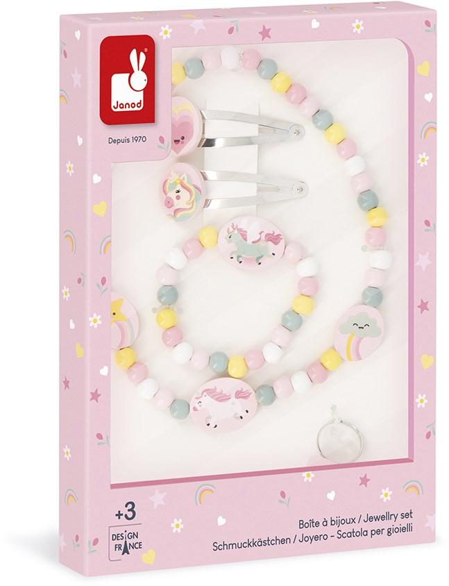 Janod Einhorn Schmuckset - Holz Kinderschmuck magisches Geschenk 8880