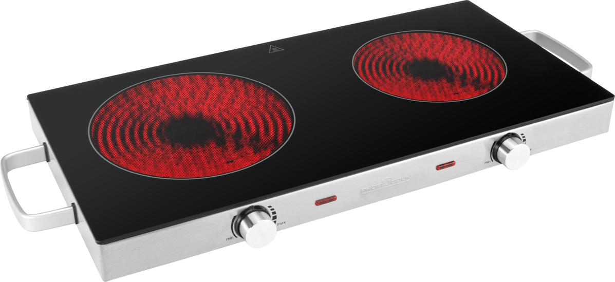 ProfiCook PC-DKP 1211 Infrarot-Doppelkochplatte, geeignet für alle Topfarten 501211