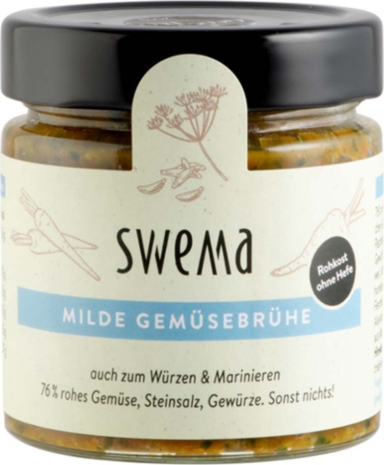 SweMa Milde Gemüsebrühe 76% rohes Gemüse 210g 6er Pack