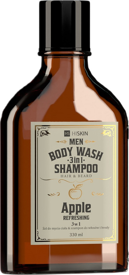 HiSkin Whisky Duschgel und 3in1 Shampoo für Männer - Apfelduft, 330 ml