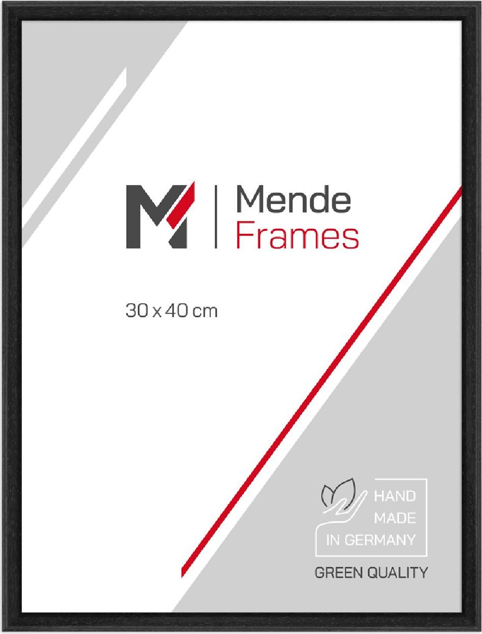 Holzbilderrahmen MendeFrames H011, schwarz, 10x10 cm, mit Antireflexbeschichtung H011-010-010-010A-00